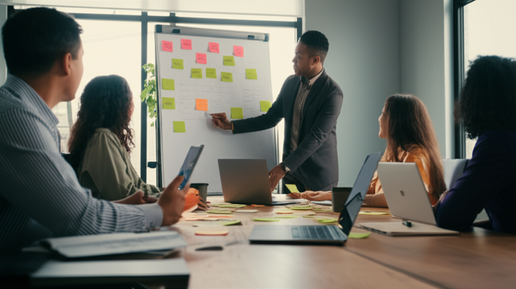 Team brainstorming session